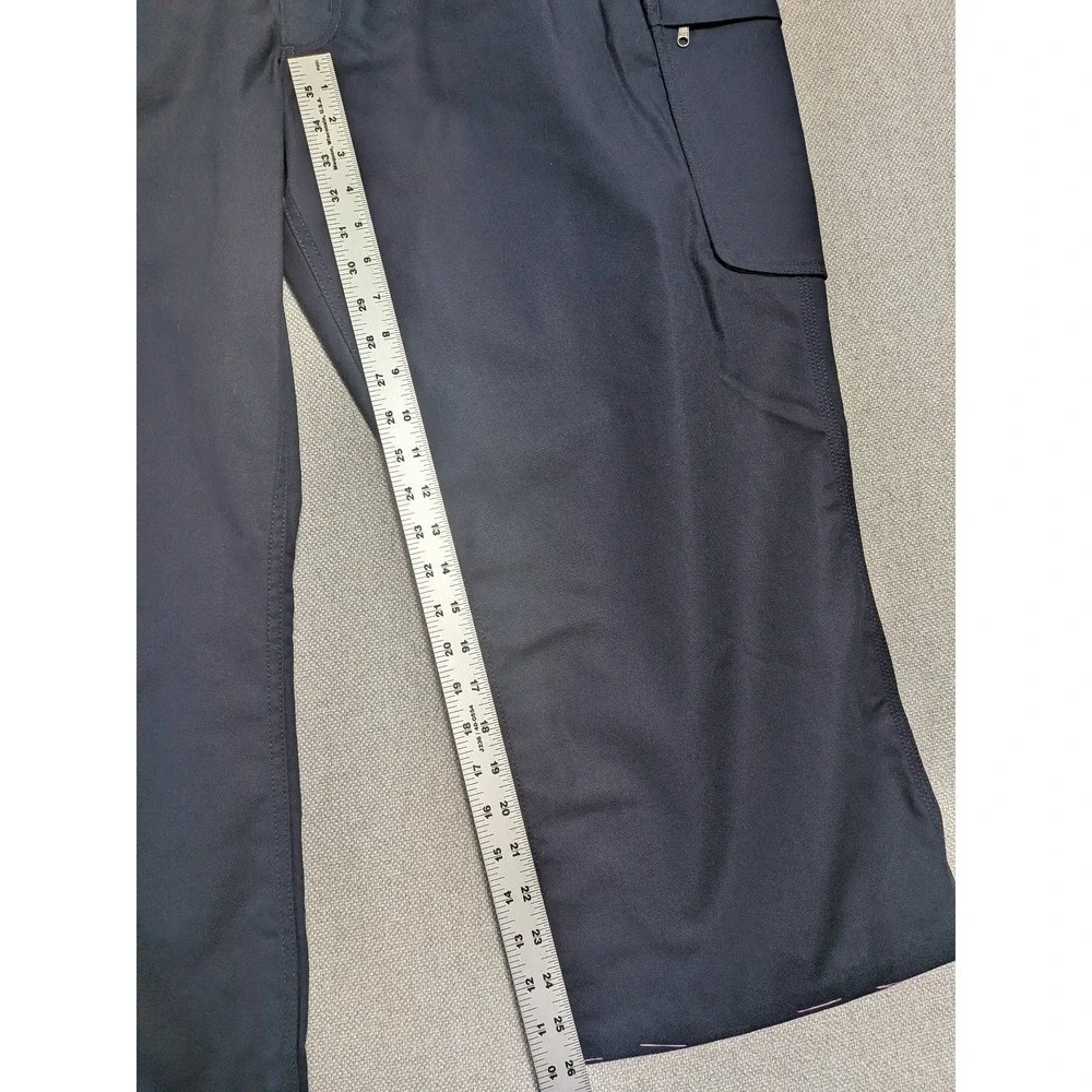 Carhartt Men's 44x30 Navy Cargo Work Pants Stretch Cotton Polyester